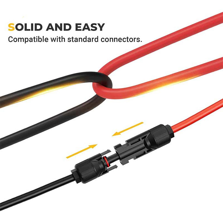 Cáp mở rộng năng lượng mặt trời 20 feet 10AWG sẽ trở nên cứng và nứt ở nhiệt độ thấp?