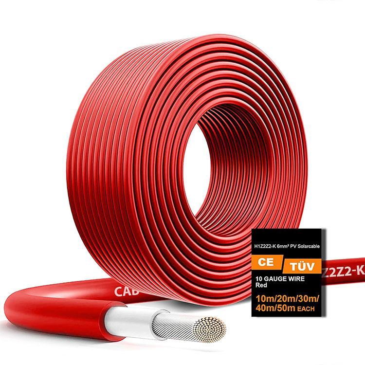 Đường năng lượng mặt trời đỏ 6 mm2 được phê duyệt chôn cất trái đất hạng nặng